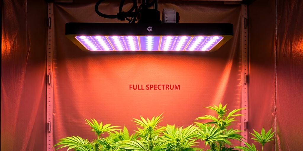 Mars Hydro TSL 2000 grow light illuminating plants.